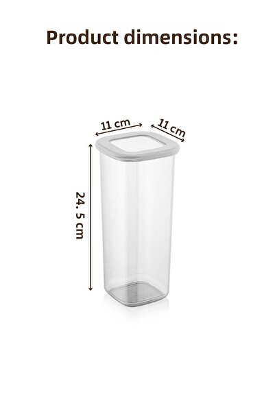 Vienev Labeled Foly Square Food Storage Container Set of 24 1.75 Large Size White