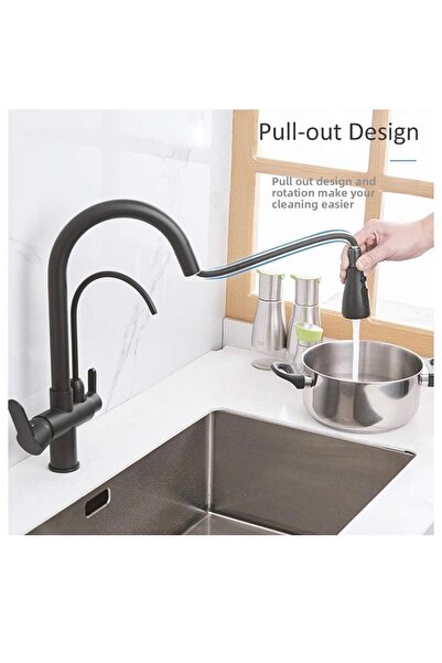 İyem Aritmali Spiral-Out Kitchen Faucet Dishwasher Faucet New Generation 1St Class Quality 3-Way