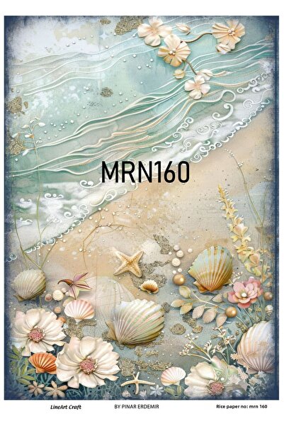 LİNEART Marine Series Mrn160 - 30*42 cm Brass Decopage