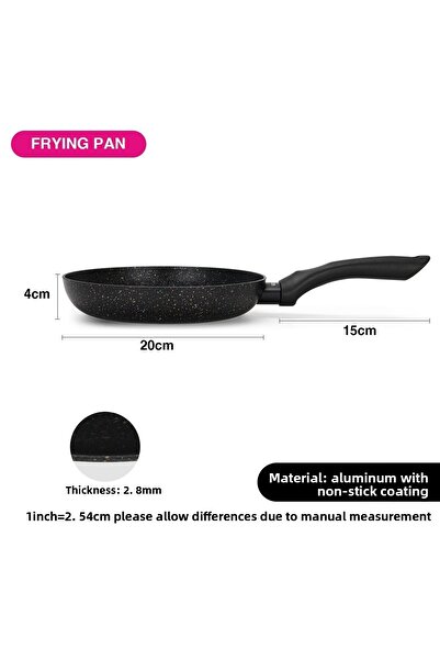 Fissman Non Stick Frying Pan 20cm, Aluminum Frypan 5.0cm Deep Promo Series, Induction Cookware