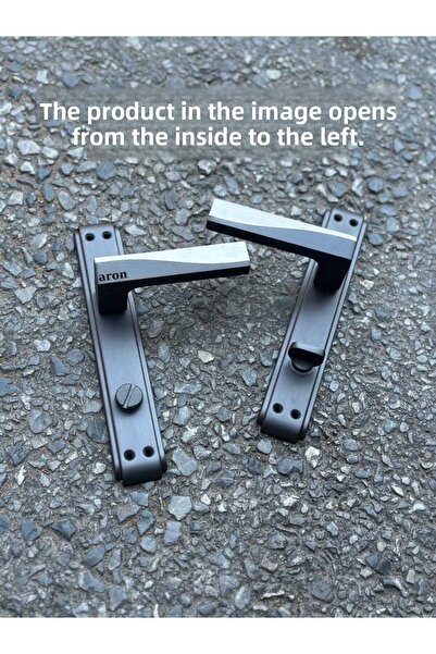 ARON SOFUOĞLU LUX DERYA ANKA MIRRORED MATTE ANTHRACITE SATIN ( BATHROOM - WC ) LEFT DOOR HANDLE ALUMINUM STEEL