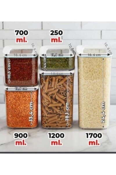 VİP AHMET Set of 5 Storage Jars