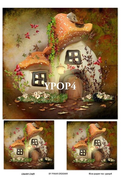 LİNEART ورق ديكوباج نحاسي لاصق رقم: YPOP4 - 29X42 سم