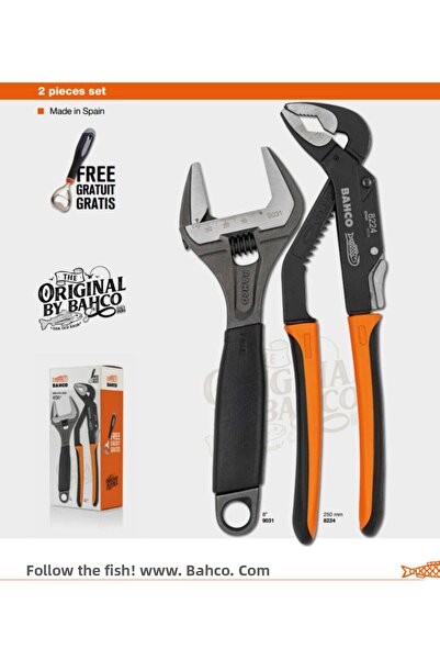 Bahco Wide Mouth Frog And Fort Pliers Set