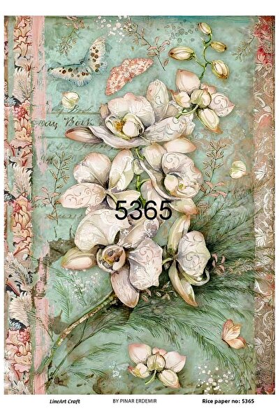 LİNEART Brass Decopage Paper No:5365