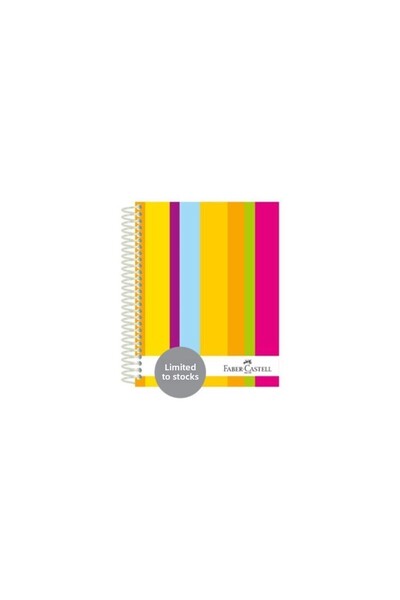 Faber Castell Faber-castell Hard Cover Sep.3+1+1 Colorful Lines Notebook 200 Sheets