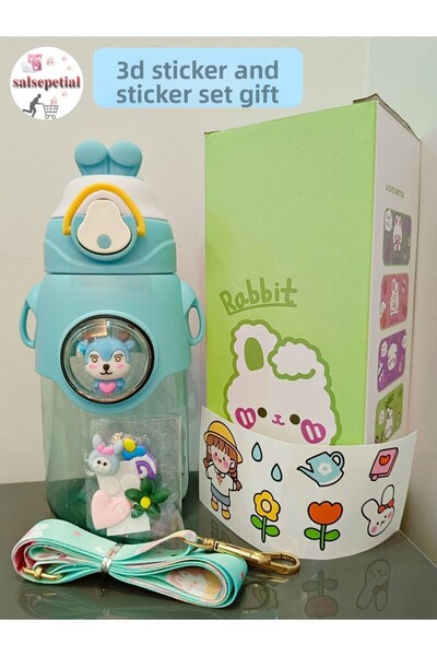 Salsepetial زجاجة مياه على شكل غزال مع زجاجة مياه على شكل غزال مع ملصق ثلاثي ...