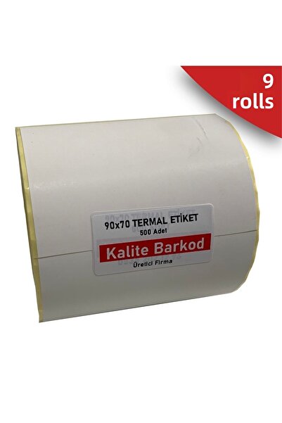 Kalite Barkod Etichetă termică 90x70 |   6 role de etichete cu coduri de bare |