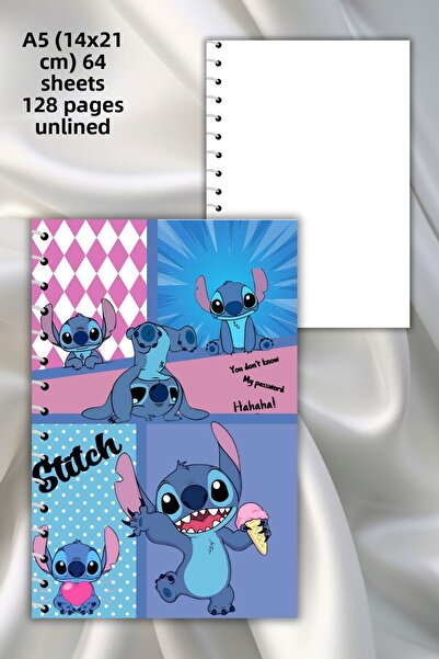 daily notebook دفتر ملاحظات مدرسي غير مبطن بخطوط حلزونية - 64 ورقة، مقاس A5 (...