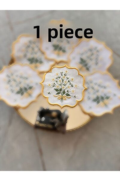 Nakışkonsept Șervețel Prezentare Cafea Cocktail Brodat Model Daisy 1 Buc