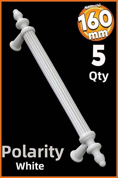 Badem10 (Hard Plastic) Polavit 160 mm Handle White Furniture Kitchen Drawer Cabinet Handle Handle Handle 5 Pieces