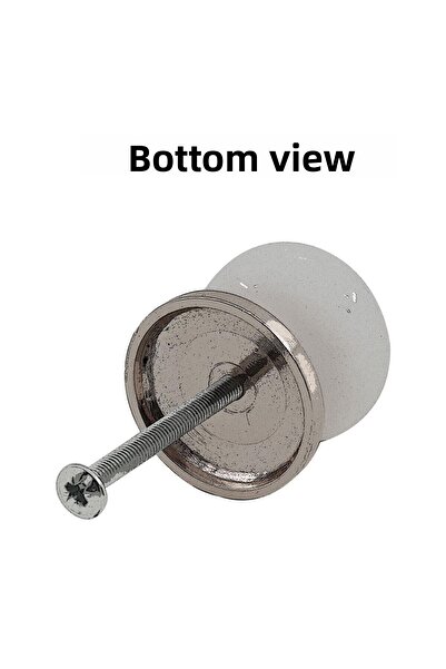 Badem10 Zerrin Porcelain Button Cabinet Lid Club and Gold Porcelain Handles Kitchen Drawer