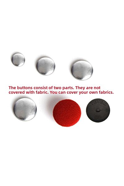 tuhafiyecimiz Κάψουλα κουμπιού Νο 16 (100 Τεμάχια) Μαύρη Πλάτη