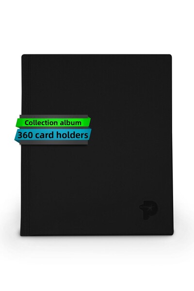 Pokscard BLACK CUSTOM CARD ALBUM 360 CARD HOLDER (POKEMON - FOOTBALLER - PANI...