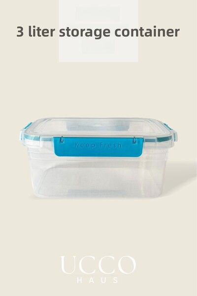 UCCO Leakproof Storage Container with Lock – 3 Liter Sealed Food Container, Microwave and Dishwasher Safe