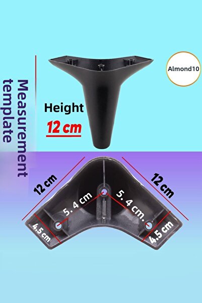 Badem10 Canapea neagra de lux Aspen - picioare de baza de 12 cm, unitate TV si 4 scaune