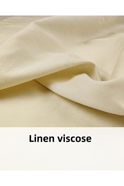 Kumaş Parça Lățimea Viscosei de in: 140 - Între Crem Bej
