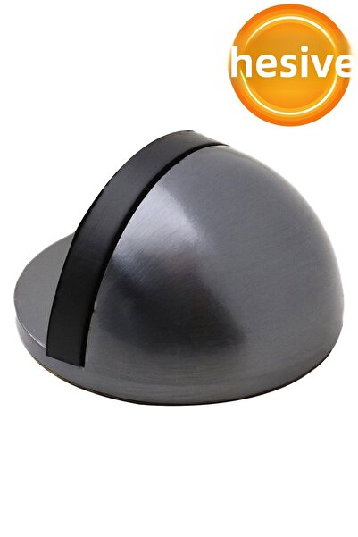 Badem10 Half Moon αυτοκόλλητο πώμα λαβής πόρτας Buffer Μεταλλικό πώμα πόρτας Στήριγμα λαβής Satine Smoked