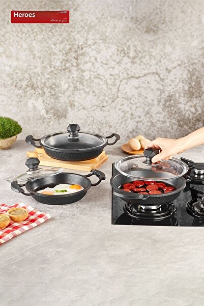 Kahramanlar Motto Pan Set 6 Pieces