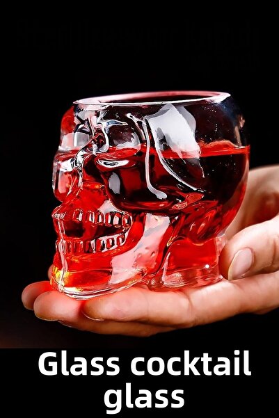 Transformacion كوب كوكتيل زجاجي على شكل جمجمة - 720275