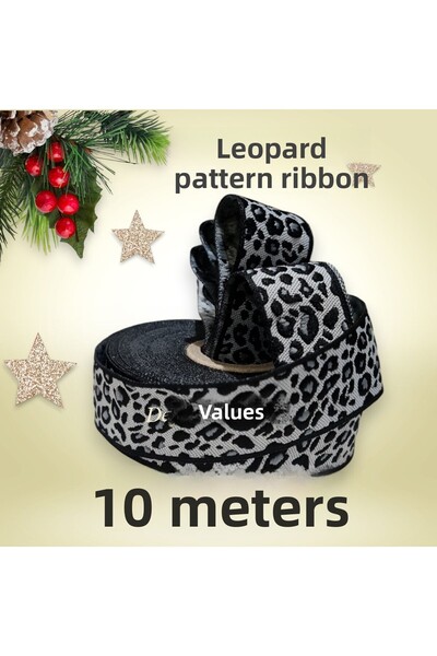 GÜLSEMALİ Leopard Woven Ribbon All Kinds of Decoration Ribbon