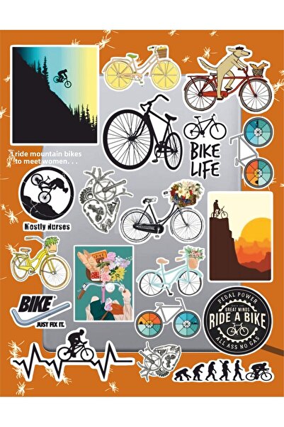 hediyenebak مجموعة ملصقات ذات طابع دراجة |   كمبيوتر محمول Ajanda دفتر ملاحظا...