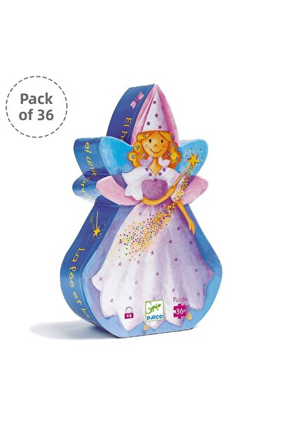 djeco أحجية زخرفية مكونة من 36 قطعة - الجنية ووحيد القرن