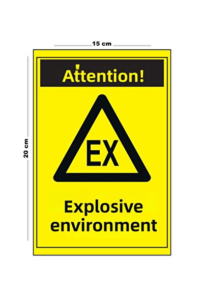 Lucena بيئة معدنية متفجرة 15 سم × 20 سم علامة تحذير علامة تحويل