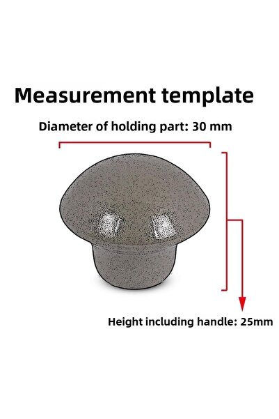 Badem10 Mushroom Button Handle Stops (4 Pcs) Kitchen Bar