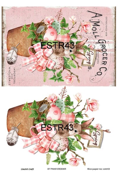 LİNEART ورق ديكوباج نحاسي موديل ESTR43-29X42cm