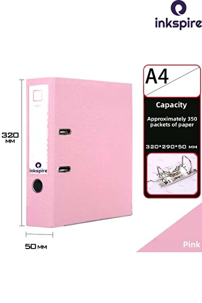 inkspire قطعة واحدة من مجلدات المكتب الضيقة - مع حلقات، منظم ملفات بلاستيكي بقفل PP