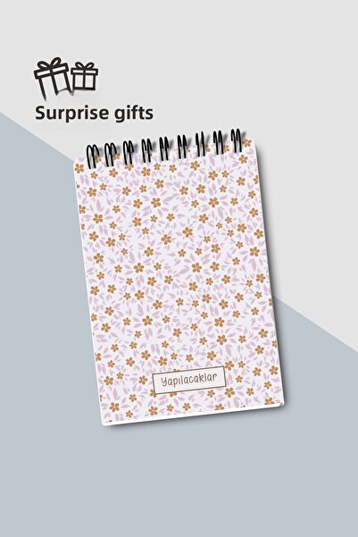 Eldesen Tasarım Do List A6 Notebook with Flexible Cardboard Cover, Mini Notebook