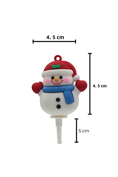 PASTRY PLANET Ornament decorativ de Anul Nou din silicon pentru tort 1 Bărbat de zăpadă (Breloc)