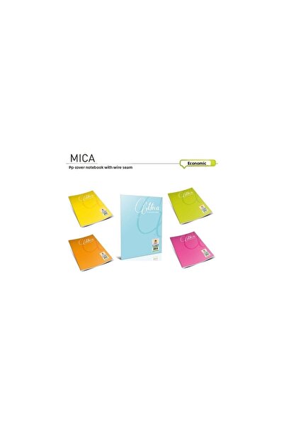 Gıpta Mica Wire Stitched Plastic Cover Notebook A4 40 Sheets Squared