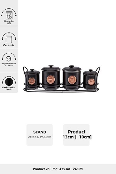 Karaca 50.Year Signature Collection - Vacuum 4-Piece Spice Set with Seal Stand