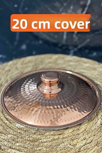 GÜR BAKIR Copper Pot Pan Cover Copper Cover 20 cm