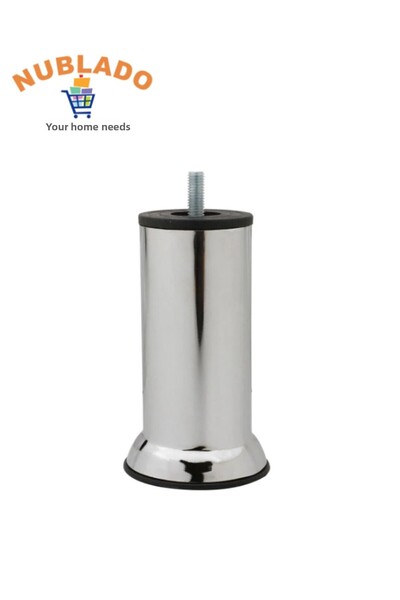 NUBLADO Furniture Sofa Base Armchair Support Heightening Riser Leg M8 Bolted Chrome Metal Legs 12 Cm.