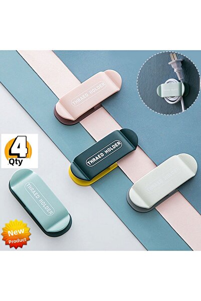 mrtbilisim 4 Pieces Multifunctional Cable Holder Plug Holder Adhesive Cable O...