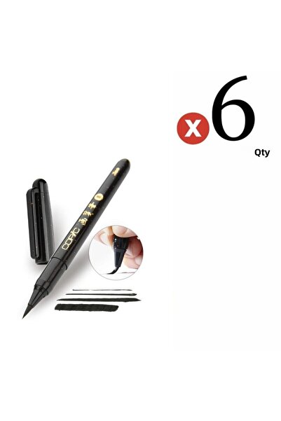 Copic Gasenfude Brush Pen 9mm Black 6 Pieces Set