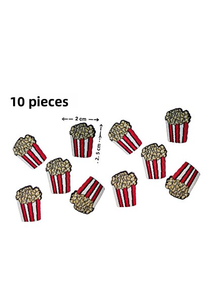 Megas Etiket Iron-On Popcorn Set Woven Crest/Patch