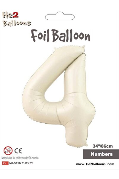MFM بالون فويل بيج كريمي 86 سم - رقم 4 سنوات