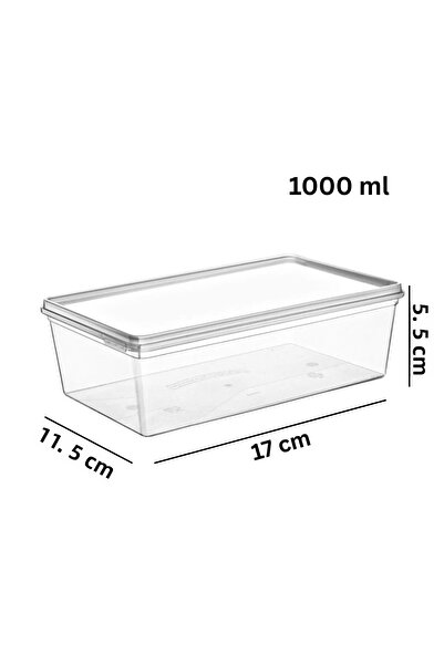 Espas Home 10 Self-Covered Storage Containers Suitable for Deep Freezer - 10 Pieces 1 Lt