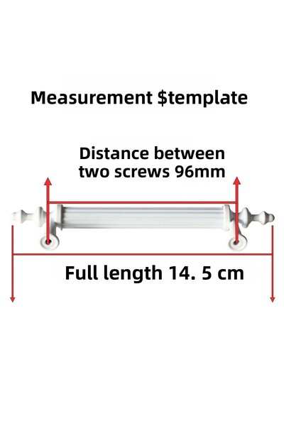 Badem10 (PLASTIC HARD) Polavit 96 Mm Mobilier alb Sertar de bucătărie Ușă dulap Mâner dulap Mâner