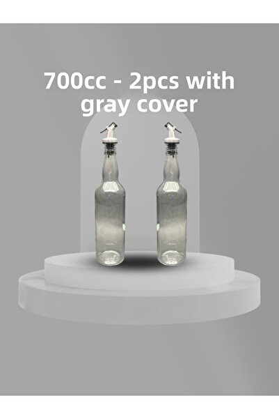 Sahlepcim 700cc Gray Spray Oil Pot - Vinegar Pot - 2 Pieces