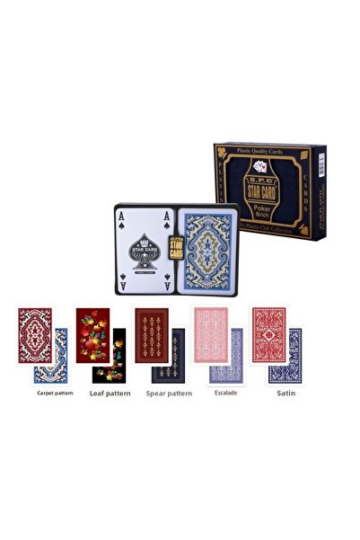 Star Oyun Star A/30 Plastic Patterned Playing Cards Set of 2 A-k-q-j