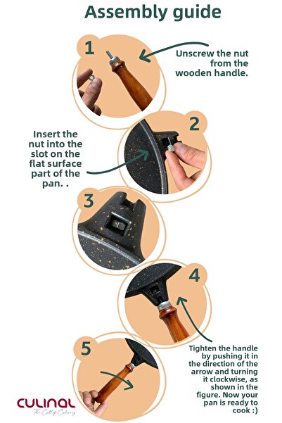 Culinal مقلاة بيتزا من الحديد الزهر على الوجهين مقاس 36 سم