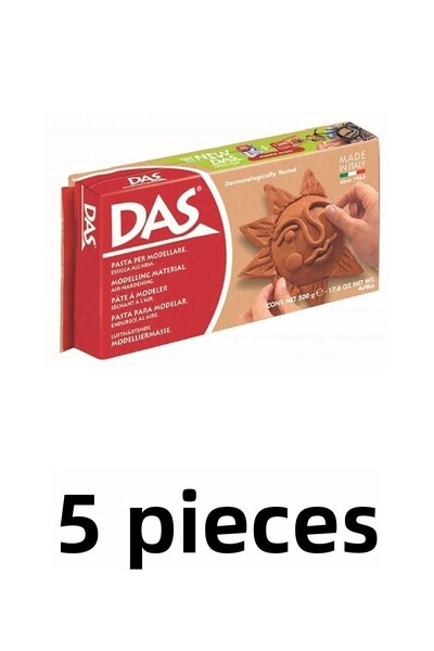 Das 5 Pieces Air Drying Ceramic Clay Plasticine Natural 500 Gr Soil Color