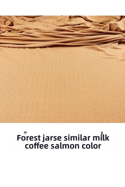 Kumaş Parça Jersey-Like Knitted Milk Coffee Salmon Color (Width 160 cm X Leng...