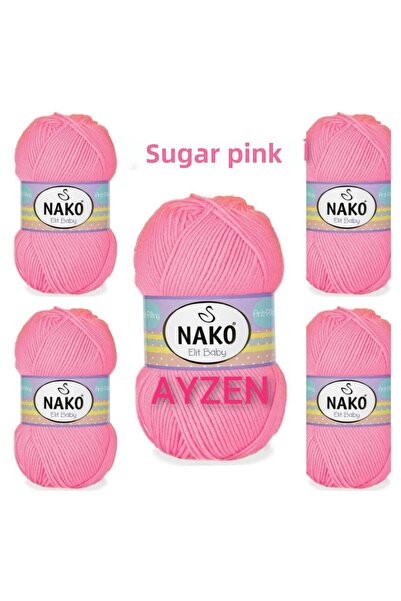 NAKO إيليت بيبي خيط الحياكة اليدوي 5 عبوات (100 جرام × 5 قطع)