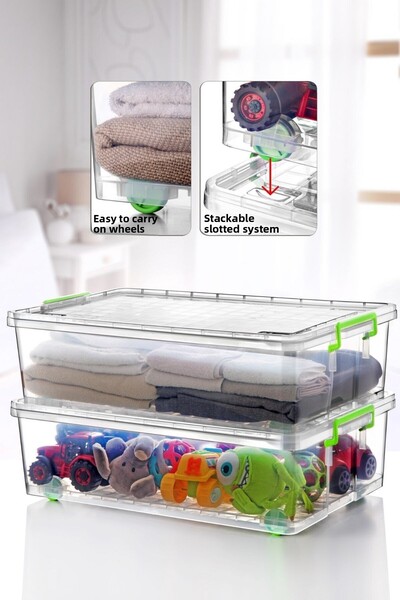 Nandy Home Elite Line Set of 2 - Multi-Purpose Storage and Organization Set with Wheels
